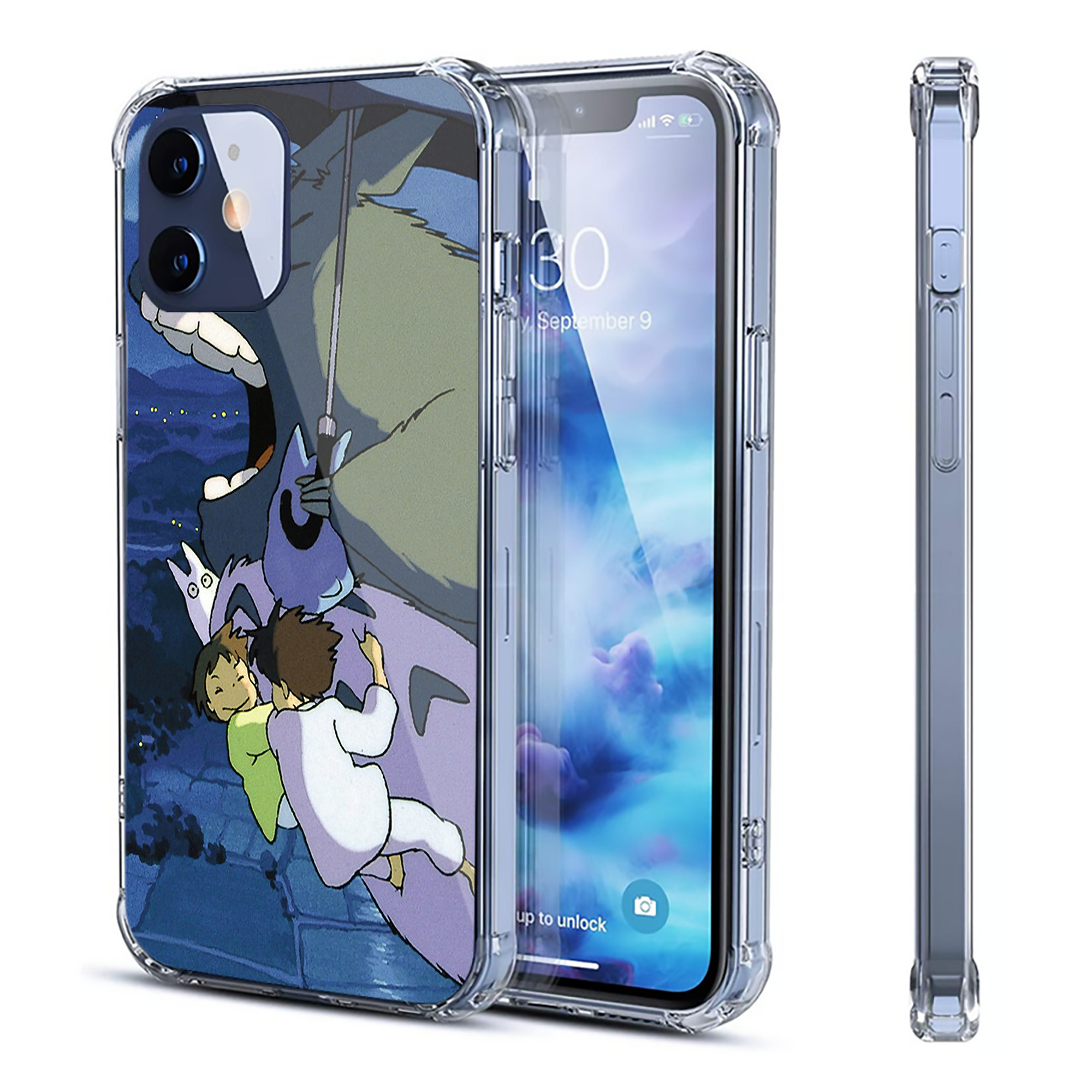 （画像用） となりのトトロ 草壁メイ 草壁サツキ My Neighbor Totoro Satsuki Kusakabe Mei Kusakabe 【iPhone 12シリーズ対応】透明スマホケース（クリアソフトケース）